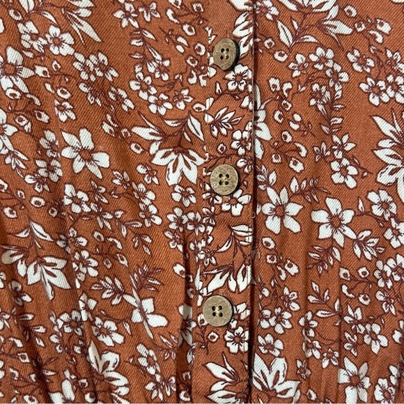 Jessica Simpson Floral White And Rust Girls' Dress With Ruffles Sz L (10) / NWT - Picture 2 of 12